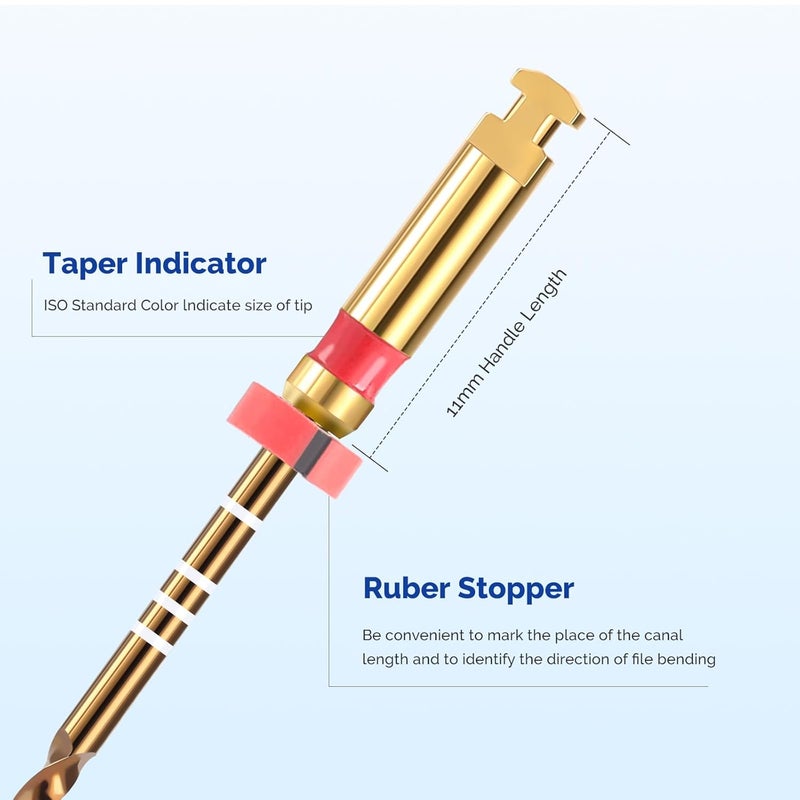 JMU Wave-G4 Files,Niti Rotary Files, #25/07(21mm),Reciprocating Rotation,Sequence Files, 4pcs/Pack - Image 2